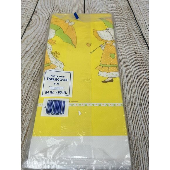 Vtg 70s Holly‎ Hobbie American Greetings Paper Tablecloth Table Cover 54x96 NOS - Picture 4 of 6